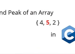 Find the Peak of an Array in C