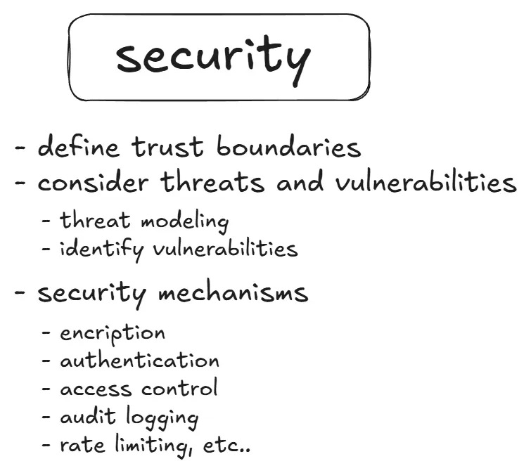 security key points on software architecture